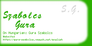 szabolcs gura business card